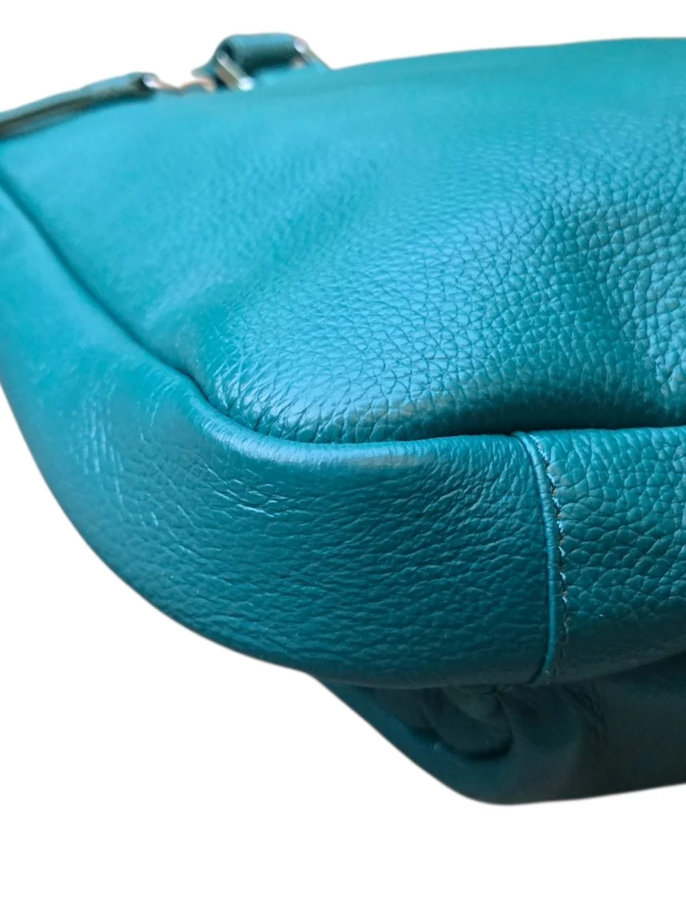 Teal Pebbled Leather Laptope/Work Bag - Picture 6 of 10